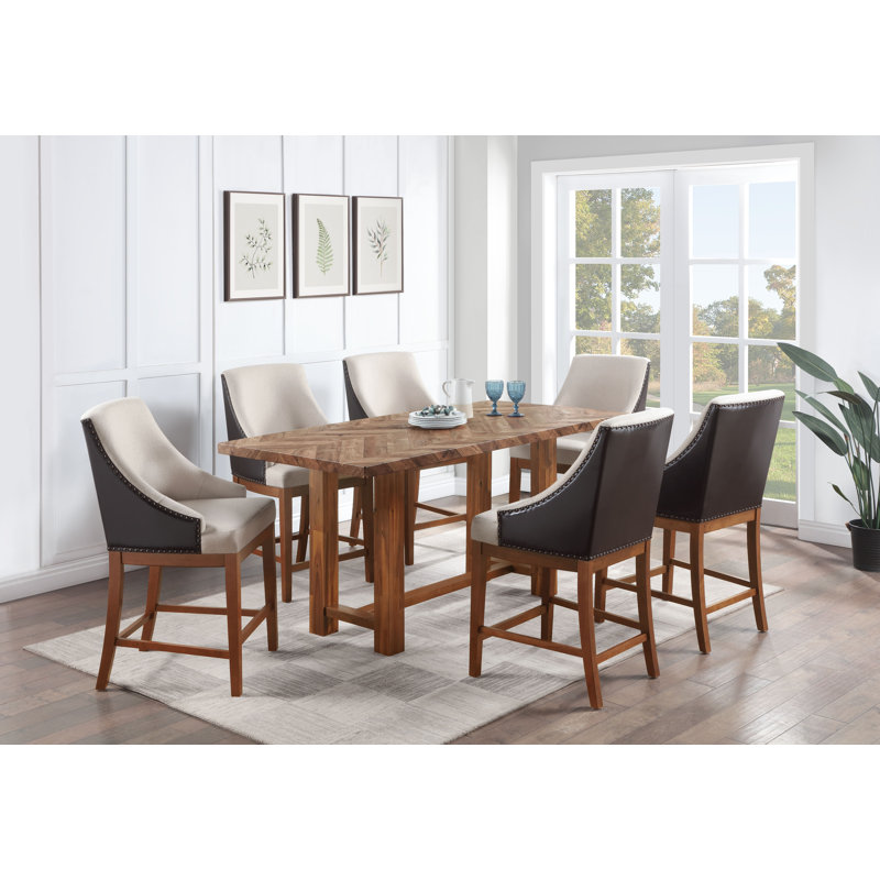 Ensemble de table à hauteur de comptoir 7 pièces Boykins
