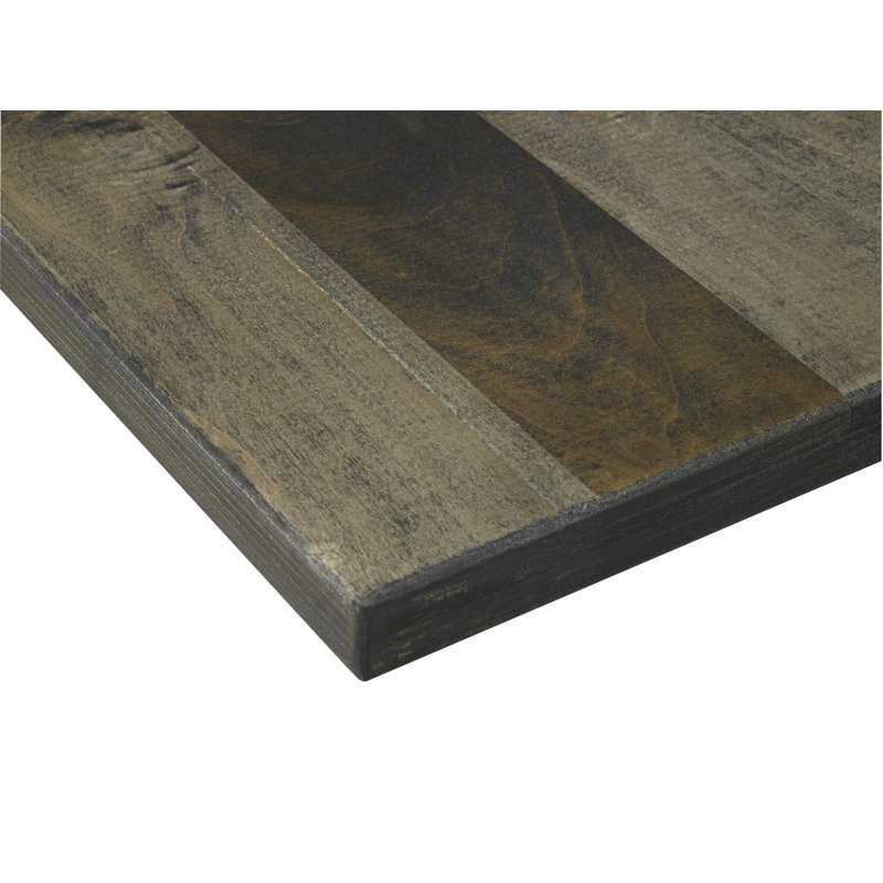 Square Wood Breakroom Table, Barnwood Vintage, 29" H x 30" L x 30" W
