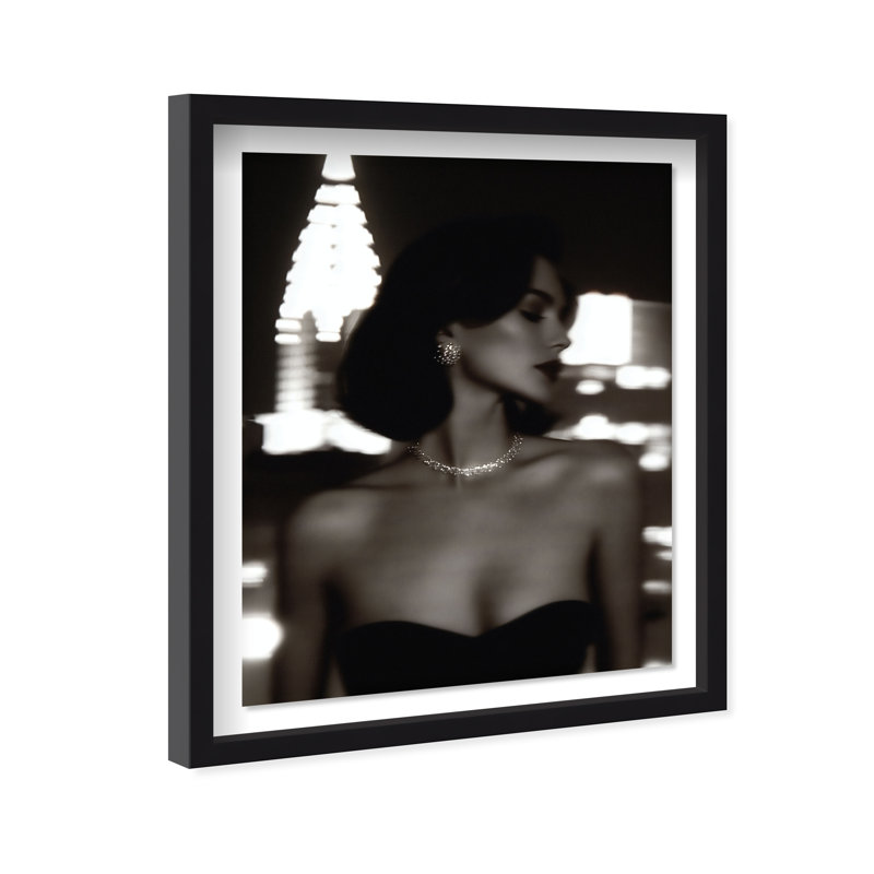 Shadow Queen III Print by Oliver Gal, 25.5" H x 21.5" W, Black Shadowbox