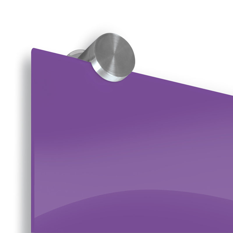 Tableau effaçable mural en verre Visionary, H 35,43 po x L 47,24 po, Mauve