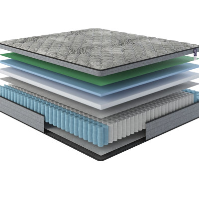 Grand matelas en mousse viscoélastique gélifiée rafraîchissante de 10 pouces - États-Unis, relief, faible transfert de mouvement, eau, convient à une base réglable, gris et blanc, taille de ressort, compatible avec