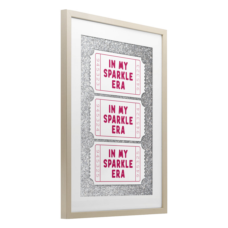 «My Sparkle Era», impression encadrée sous verre, Cadre de récolte en pin, H 23 po x l 17 po