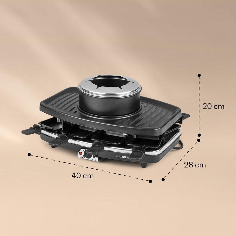 Klarstein Non Stick Raclette Grill with Lid