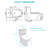 1.1/1.6 Dual Flush, Ceramic One Piece Toilet, 12 - Inch Rough In, Soft Closing Seat, Siphon Jet, 800G Map, Easy To Clean Polypropylene, Jet System, Hygienic &