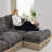 Deep Seat Sofas, Chenille Modular Leopard Modern Style For Home