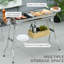 Barbecue portatif extérieur au charbon de bois en acier inoxydable