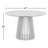 Burgal Oak Round Solid Wood Base Dining Table-1253159573