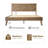 Queen Size Bed Frame, Headboard & Footboard, Solid Wood Platform Bed, Center Metal Legs with 12 Heavy-Duty Slatted Base, Easy Assemble, Noise & Slip-Free, No Box Spring Needed, Barnwood Finish-1326399341-1326399346