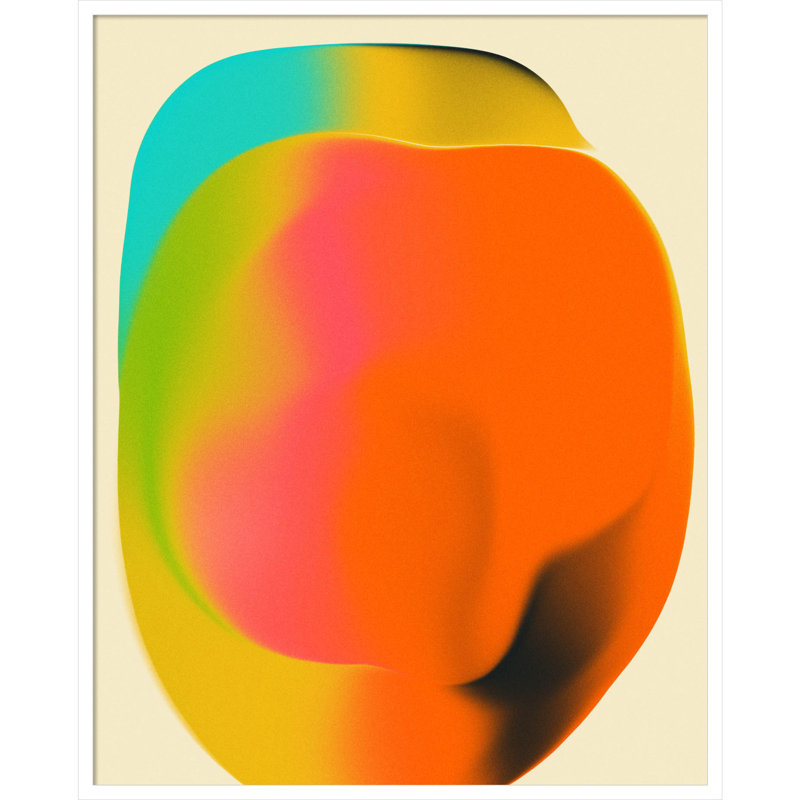 «Smudge 2» par Jazzberry Blue - impression d'un seul cadre, H 41 po x l 33 po, Cadre blanc