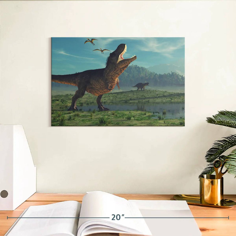 Dinosaures de l'ère jurassique Brampt, H 8 po x l 12 po