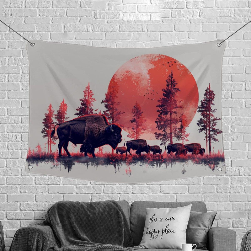 Tapisserie en microfibre, H 88 po x l 104 po