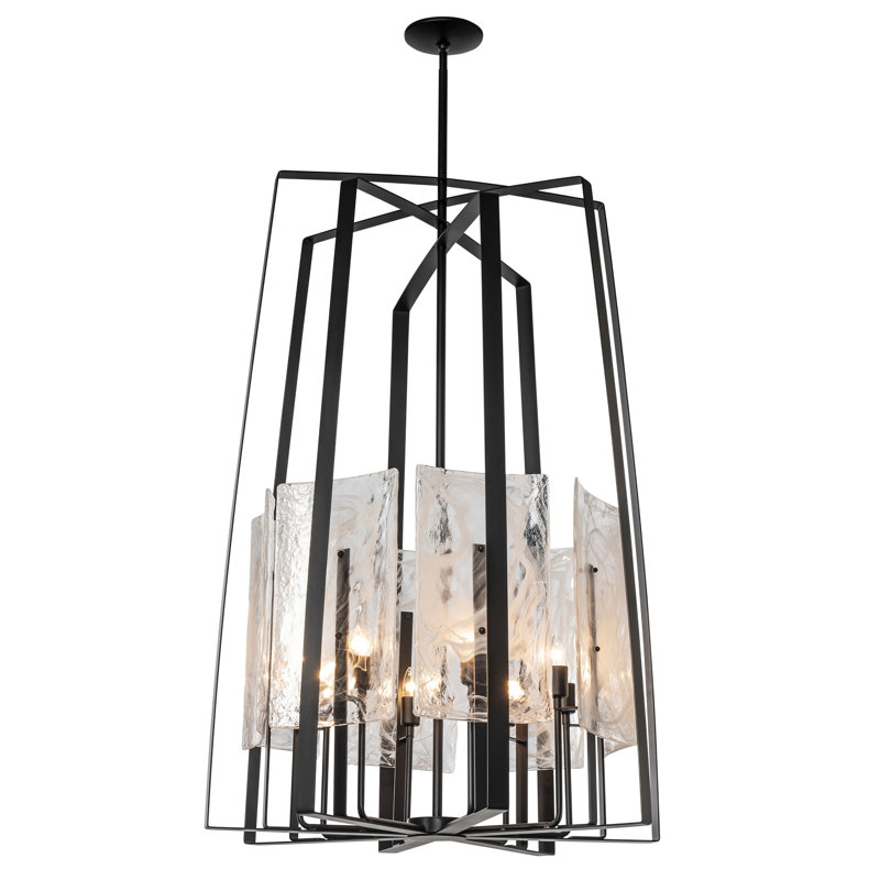Arc 8 - Light Candle Style Classic / Traditional Pendant, Black