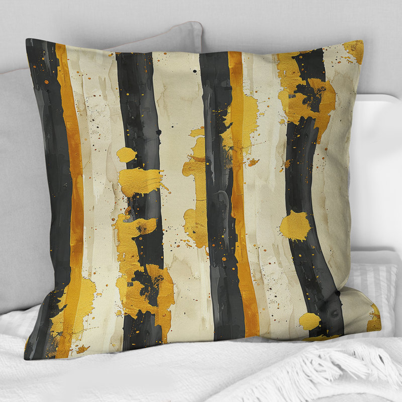Coussin Sparkling Ivory Stripes I - Glam, H 16 po x l 16 po