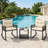 3-Piece All-Weather PE Rattan Outdoor Rocking Bistro Set, 2 Smooth Glide Padded Rocker Chairs, 1 2-Tier Storage Coffee Table