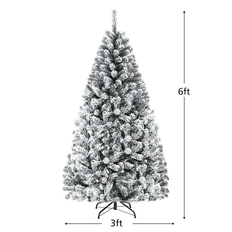 Arbre de Noël artificiel pin blanc, H 6 pi