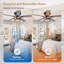 52''5-Blade Flush Ceiling fan with Light Kit and Control Included-559386108