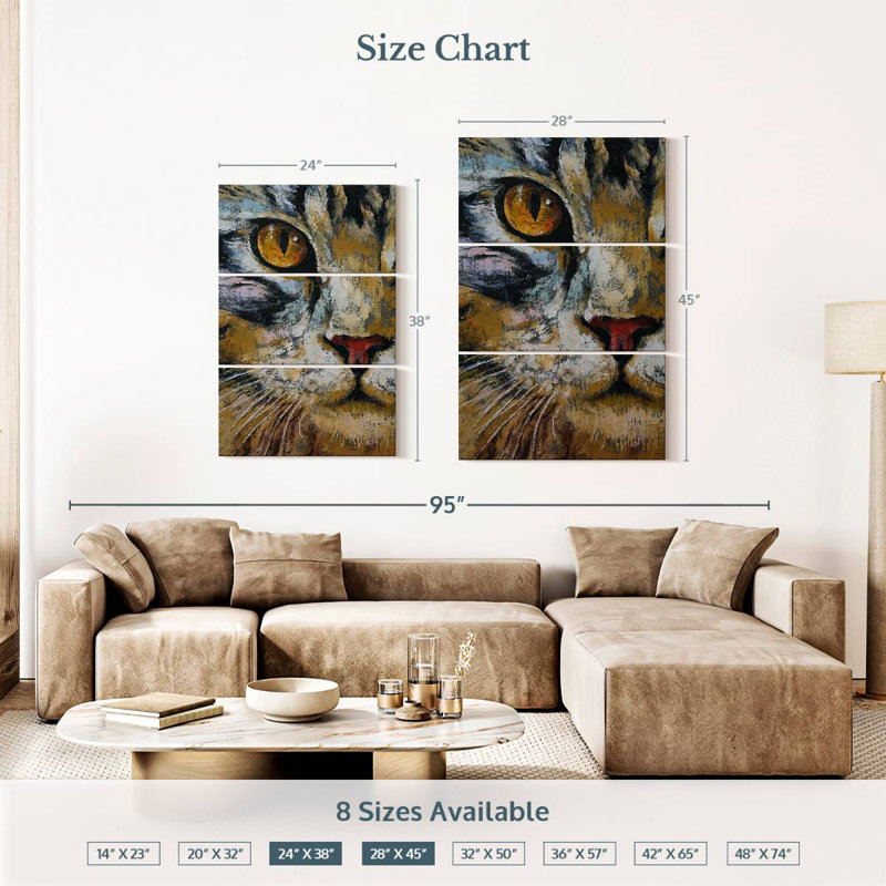 Maine Coon Cat, 38" H x 24" W