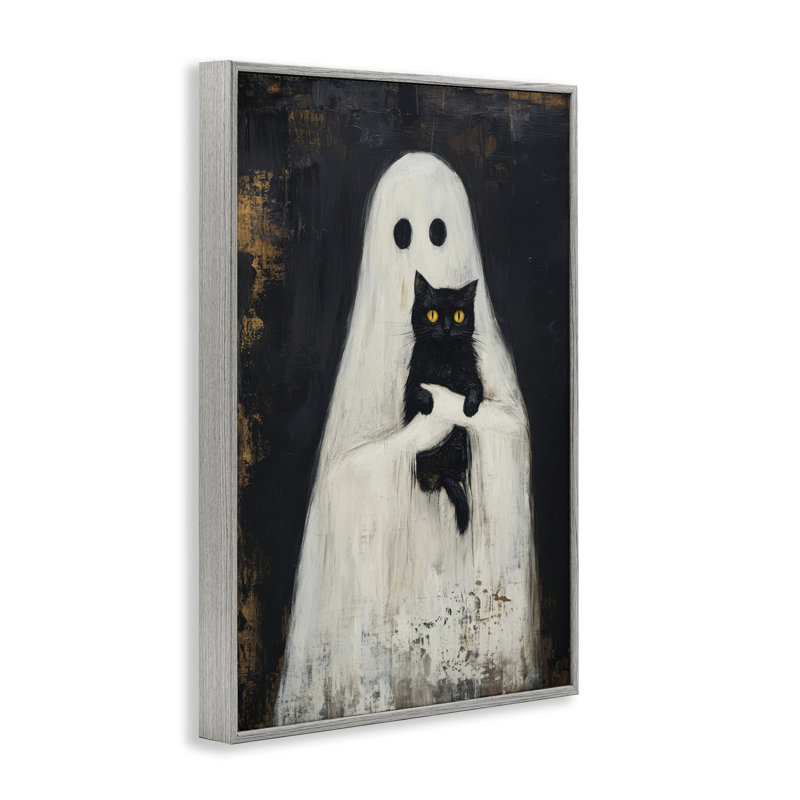 Giclée encadrée de noir et chaton, design par Petal Prints Design, Estampe numérique Farmhouse, H 18 po x l 12 po