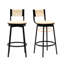 Ensemble de 2 tabourets de bar à hauteur de comptoir avec repose-pieds pivotant, chaises de salle à manger à tisser à la main-1164089325