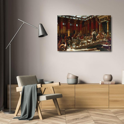 "The Visit of the Queen of Sheba to King Solomon" by  Edward John Poynter - Gallery Wrap Canvas Wall Art