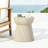 Outdoor Travertine Concrete Side Table