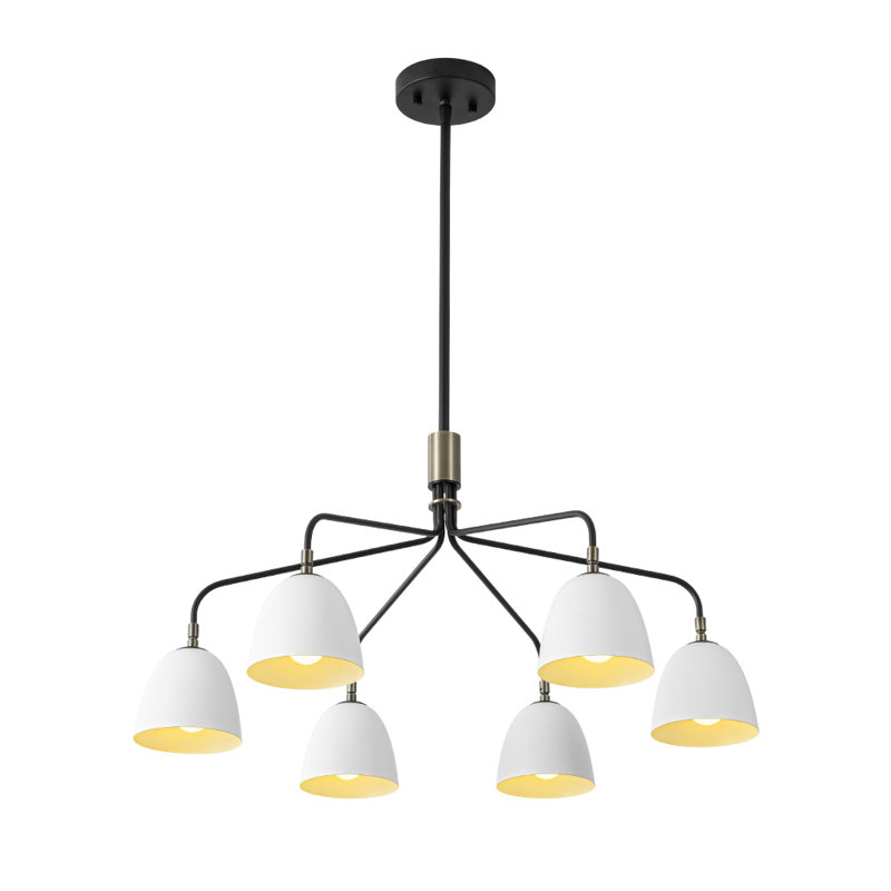 Lustre spoutnik moderne en métal 6 lumières