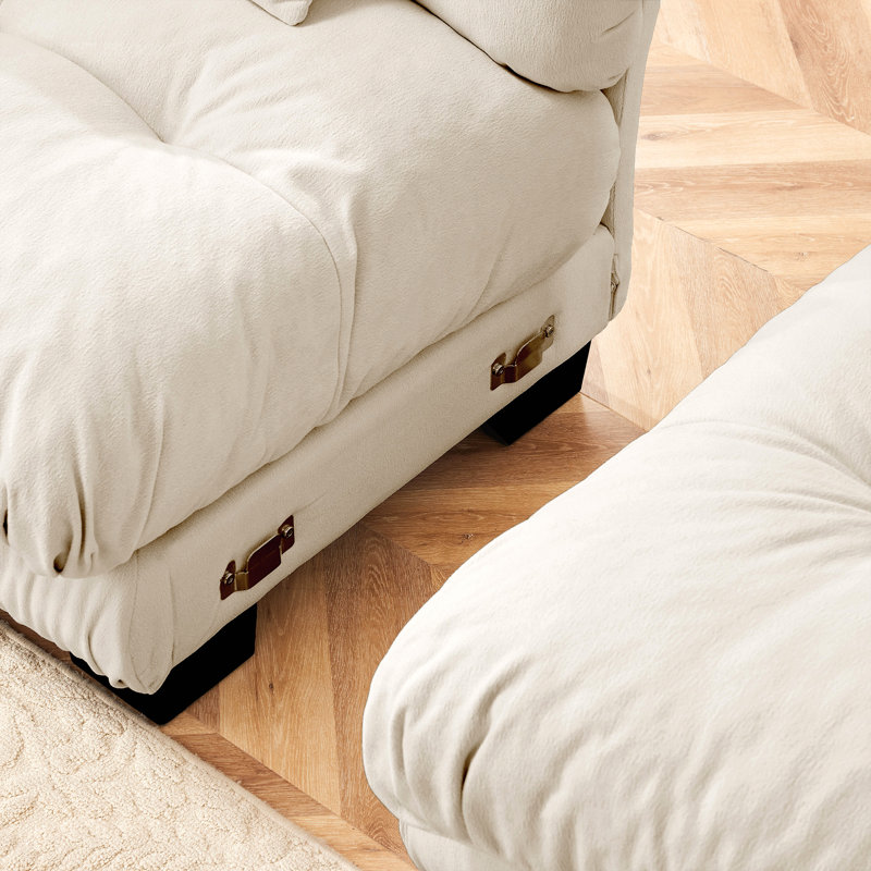 Combinaison libre, canapé modulaire modulaire, canapé en forme de L, 4, H 35,4 po x l 173,2 po x P 36 po, Beige