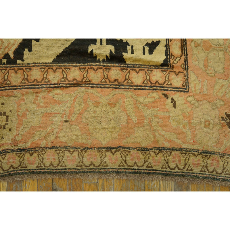 Brown Late 19th Century Tribal Antique Caucasian Karabagh Long and Narrow Gallery Carpet