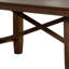 Table de salle à manger rectangulaire 72 pouces Cristal, bois d'acacia massif, brun chêne foncé