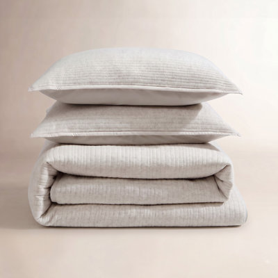 Calvin Klein Modern Cotton Ribbed Matelasse Duvet Cover Set