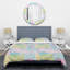 Circular Retro Geometric I - Ensemble de housse de couette à motif abstrait vintage - Polyester en microfibre-40702724