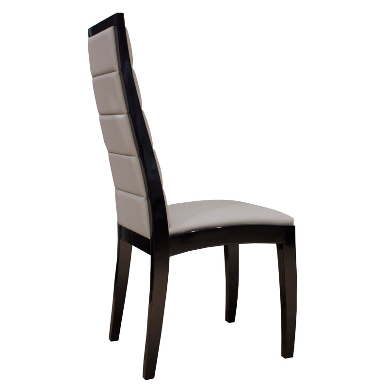 Venus Lacquer Dining Chair (Black or White) (Set of 2), Black Lacquer/Black