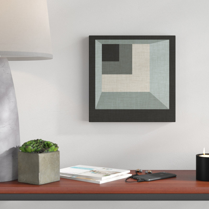 «Geometric Perspect I», impression sur toile, H 12 po x l 12 po, Toile tendue