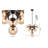 Stines 10-Light Black Chandelier with Glass Shades-29485575-29485576