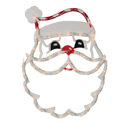 Silhouette de fenêtre de père Noël illuminée - 17,5 pouces
