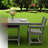 Compact Patio Dining Sets, Hdpe Modern 3 Piece For Balcony Patio