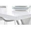 Sorro Cross Luxury High Gloss & Chrome Dining Table Set with 6 Upholstered Faux Leather Chairs-47968634