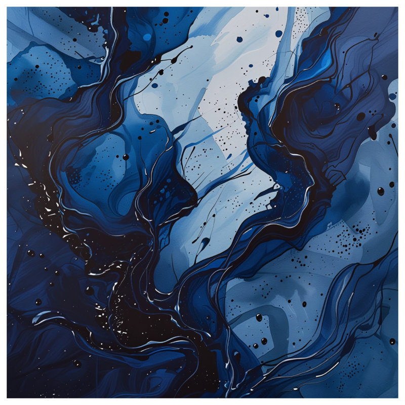 Rideau de douche Abstract Waves - Abstract Modern Decor, L 70 po x H 84 po