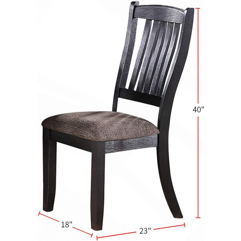 Ensemble de 2 sièges rembourrés en tissu Dark Coffee