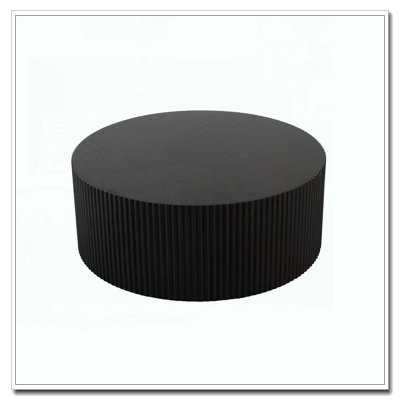 Round Coffee Table with Handcrafted Relief