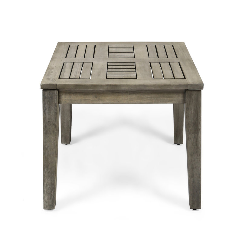 Transitional Wood Side Table, Grey Finish, 20" W X D 15.42" H, 30Lbs Weight Limit Minimalist For Patio, 20X20x15.42, Load Capacity