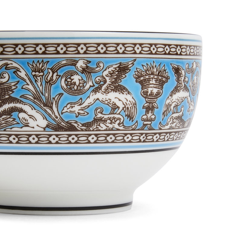 Florentine Turquoise Rice Bowl 4.1in