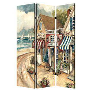 Inspiration 48'' W x 72'' H 3 - Panel Solid Wood Folding Room Divider