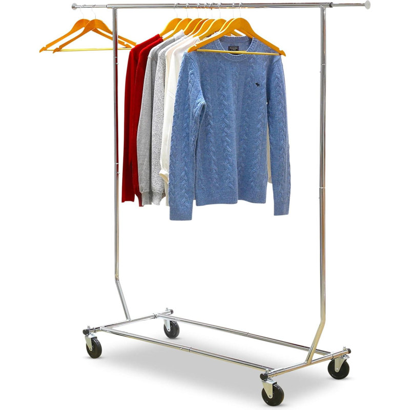 Supreme Commercial Grade Clothing Garment Rack, Chrome, Chrome