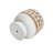 Kawamura White with Brown Accents 11-Inch Round MgO Planter