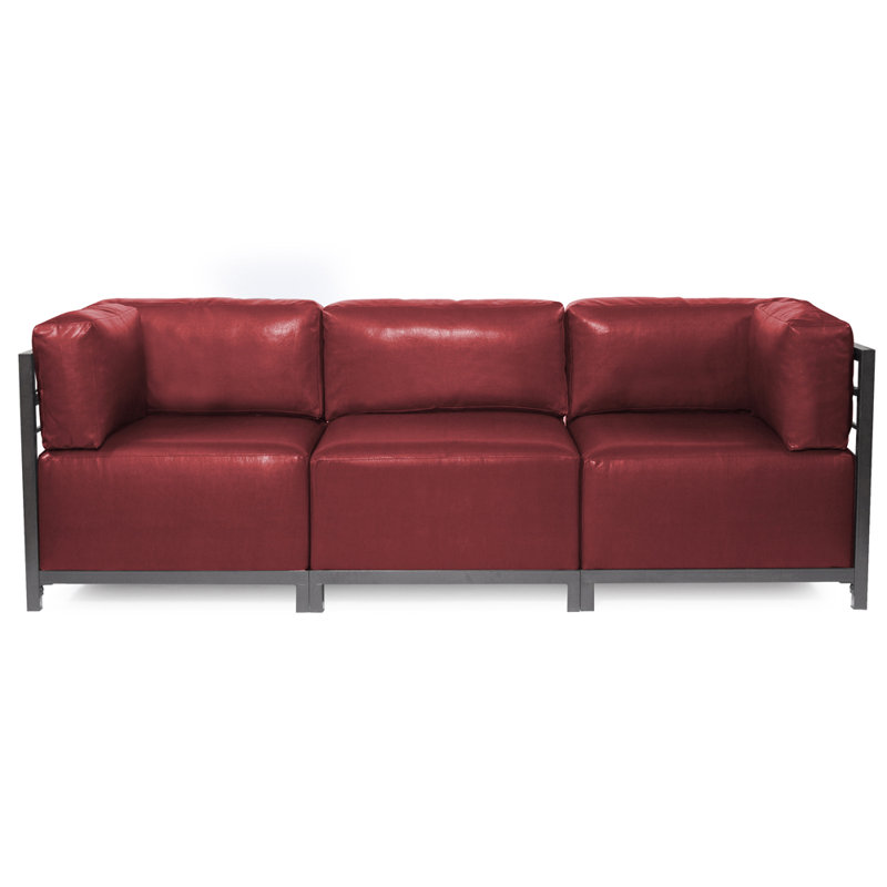 Fauteuil de chambre Woodsen, Similicuir pacane, Titane