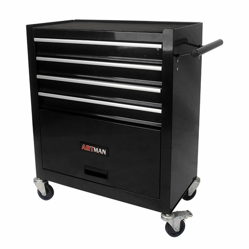 Armoire d'appoint en acier Lyndley, Noir