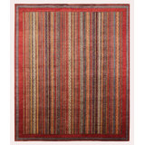 Aryana Wool Striped Area Rug in Red