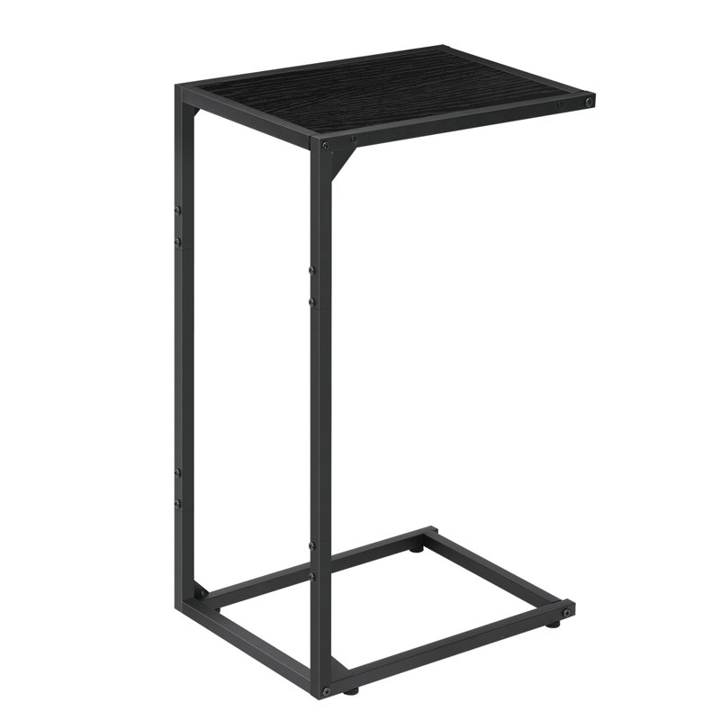 Table de bout robuste en forme de C - Noir