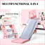 Slide Indoor 3 In 1 With Cartoon Design Safe - Slip And Quick 10 Minute Installation For 18 36 Months Pink Grey Pe Pattern Stable Lightweight Fast Setup Suitable